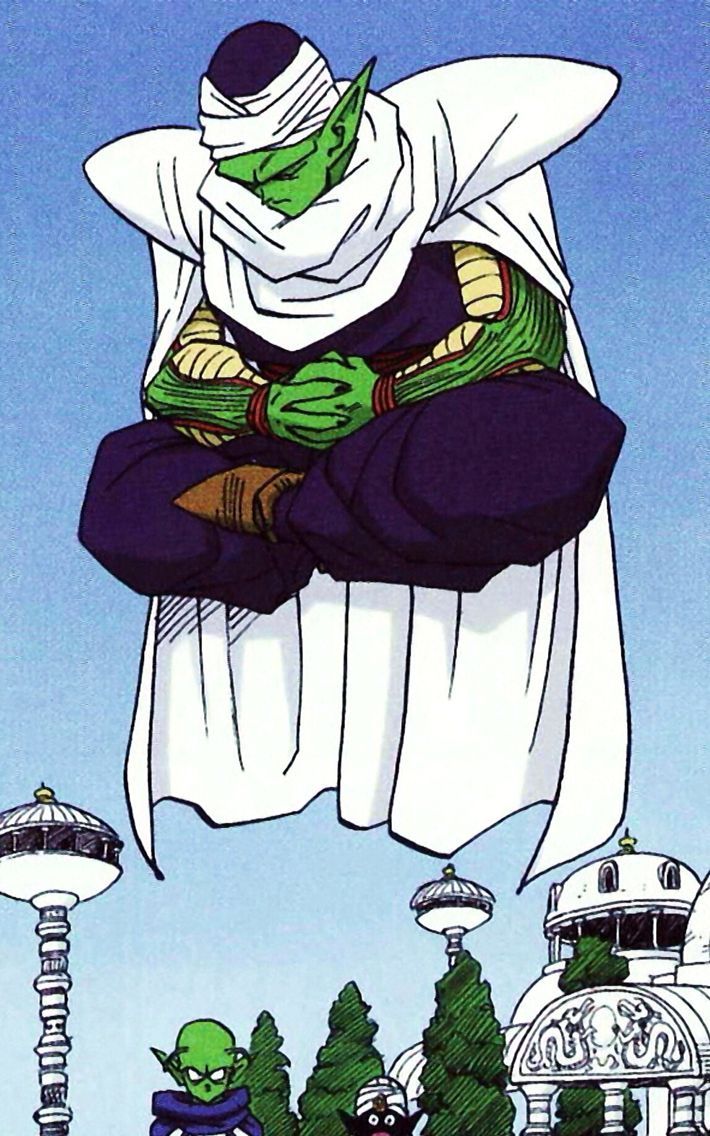 Piccolo, Dragon Ball Z, Schwebend, Meditation, Umhang, Blauer Himmel, Hintergrundbild fürs Handy