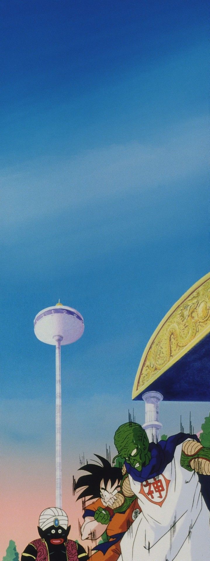 Son Gohan, Piccolo, Dragon Ball Z, Blauer Himmel, Rückenansicht, Android-Hintergrundbild