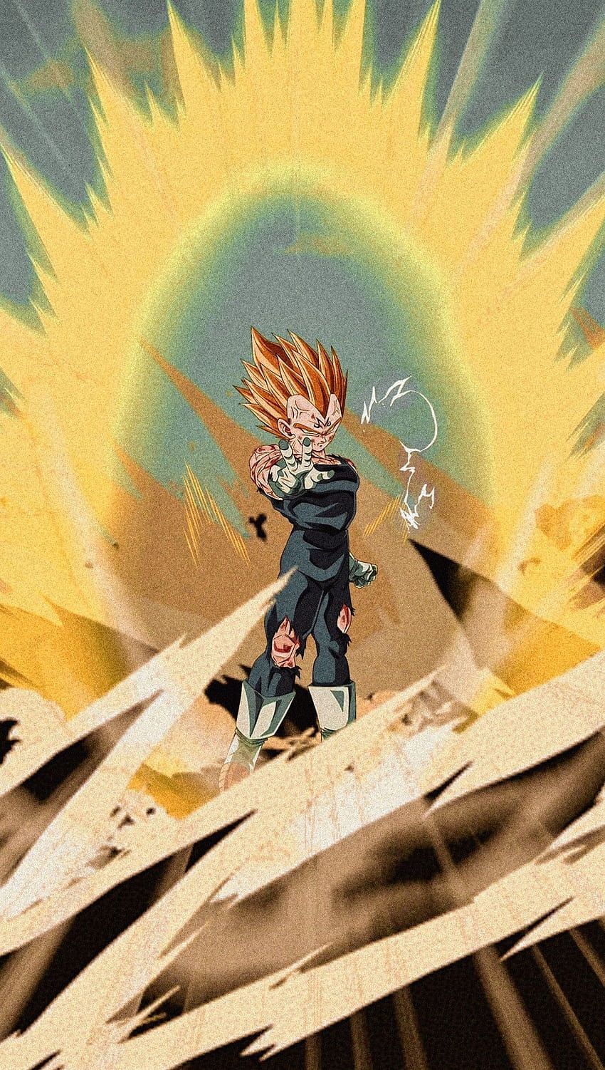 Vegeta, Super-Saiyajin, Dragon Ball Z, Goldene Aura, Energie, Android-Hintergrundbild
