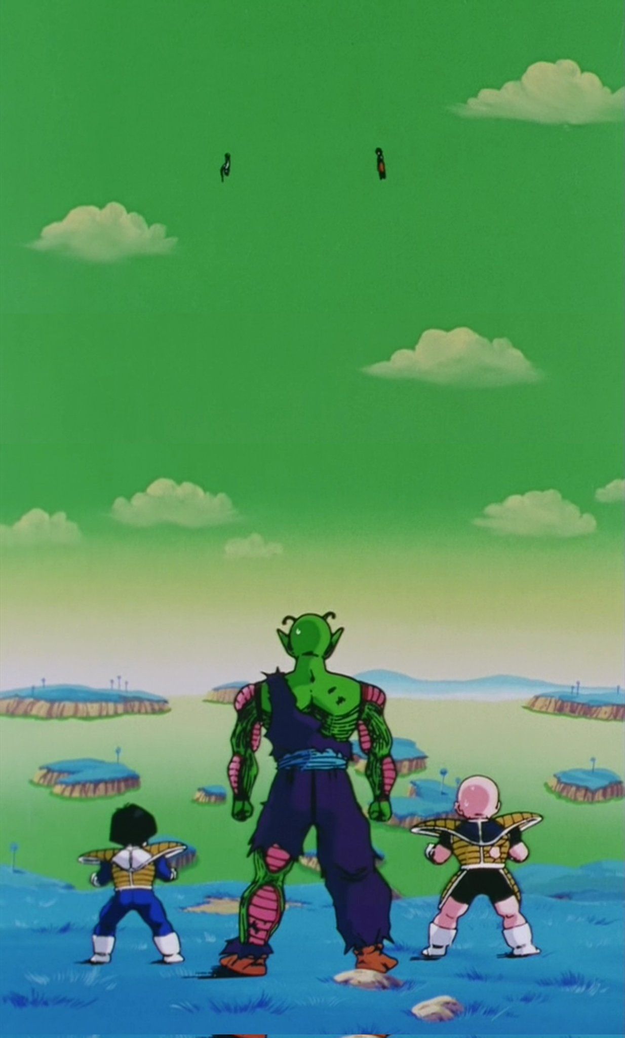Piccolo, Namek, Dragon Ball Z, Wasser, Grüner Himmel, Full HD, Hintergrundbild fürs Handy
