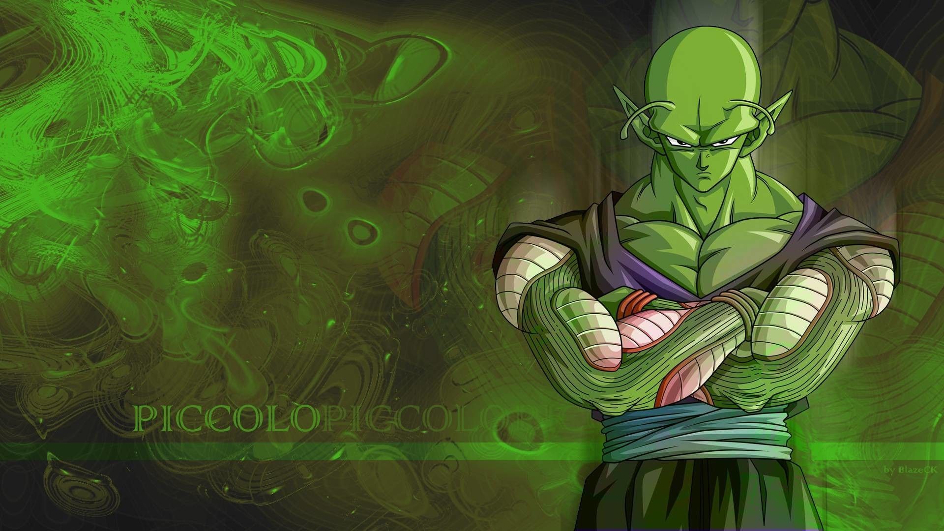 Piccolo, Dragon Ball Z, Verschränkte Arme, Rauch, Grün, Full HD 1080p, Desktop-Hintergrundbild