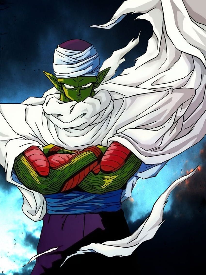 Piccolo, Dragon Ball Z, Verschränkte Arme, Wehender Umhang, Dunkler Himmel, HD, Tablet-Hintergrund