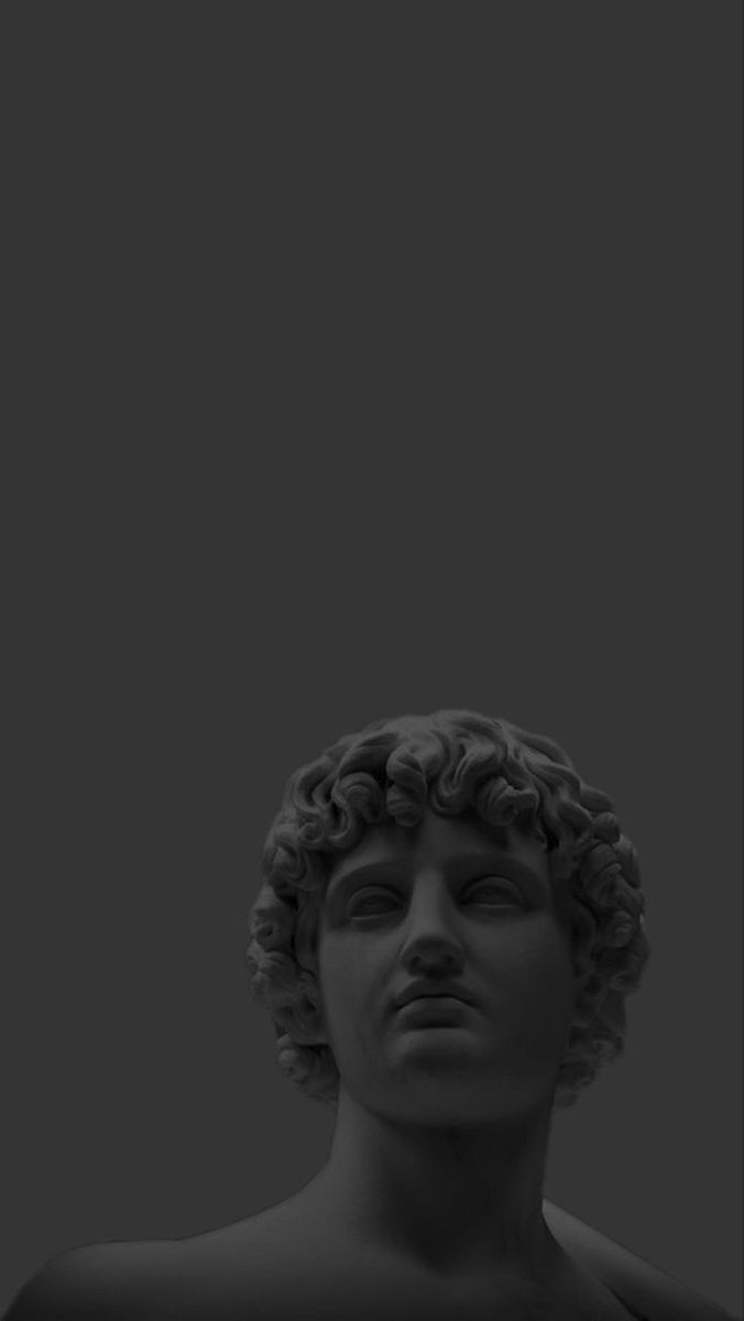Büste, Dunkelgrau, Schatten, Minimalistisch, Hochformat, Hintergrundbild fürs Smartphone