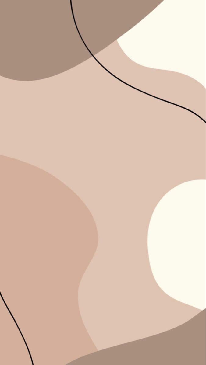 Abstrakte Formen, Erdtöne, Linien, Beige, Boho, Hintergrundbild für iPhone und Android