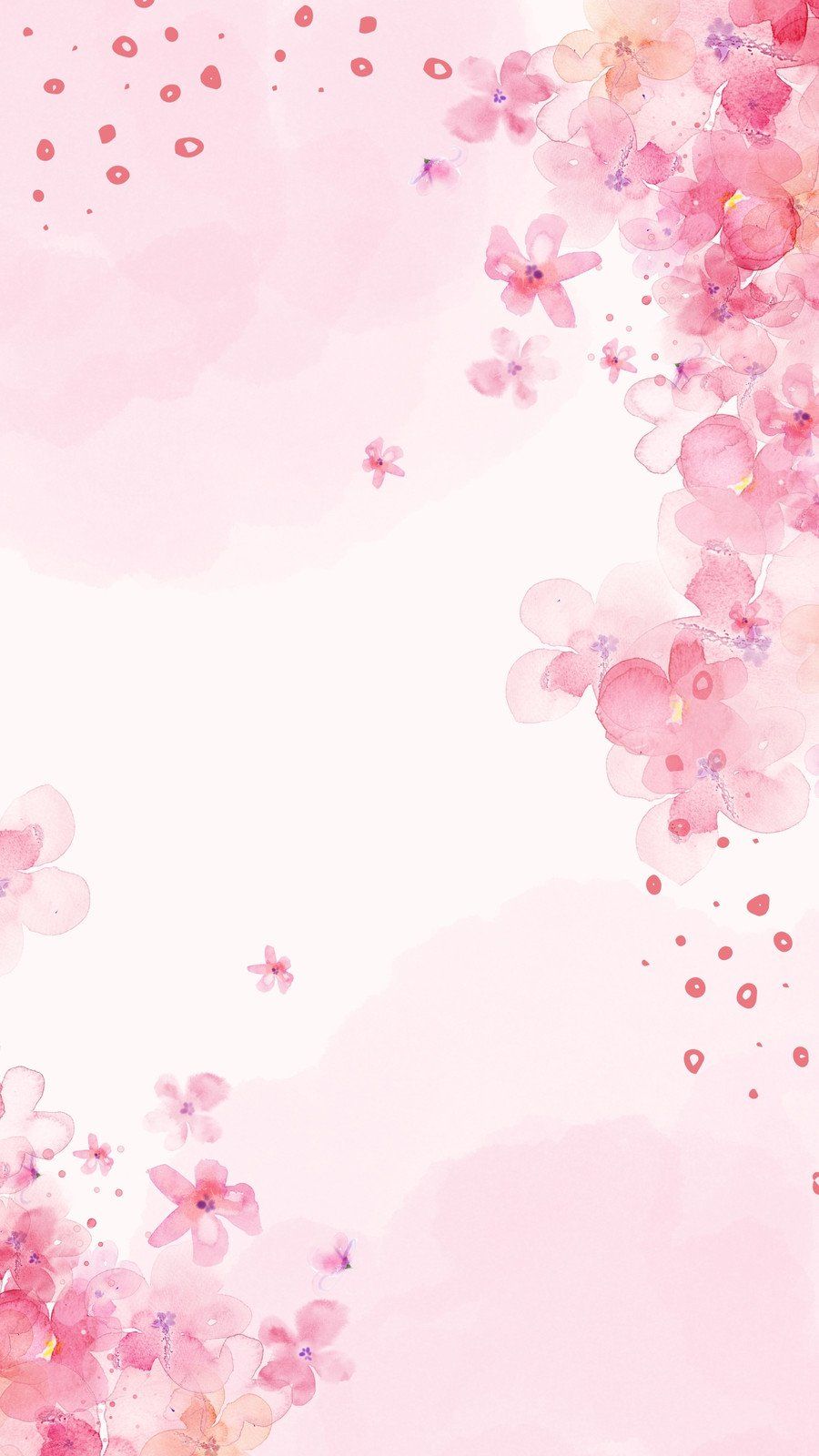Kirschblüten, Rosa, Aquarell, Zart, HD, Sperrbildschirm fürs iPhone