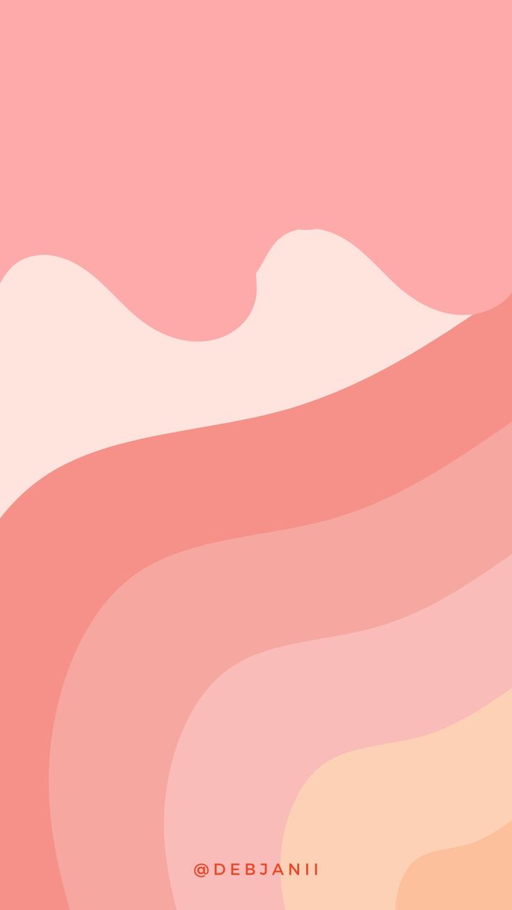 Wellenformen, Rosa, Koralle, Schichten, Boho, Hochformat, Hintergrundbild fürs Smartphone
