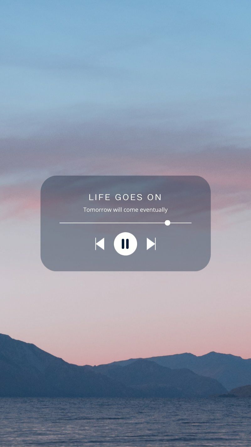 Life Goes On, Musikplayer, Abendhimmel, Meer, Pastell, HD, Sperrbildschirm fürs iPhone