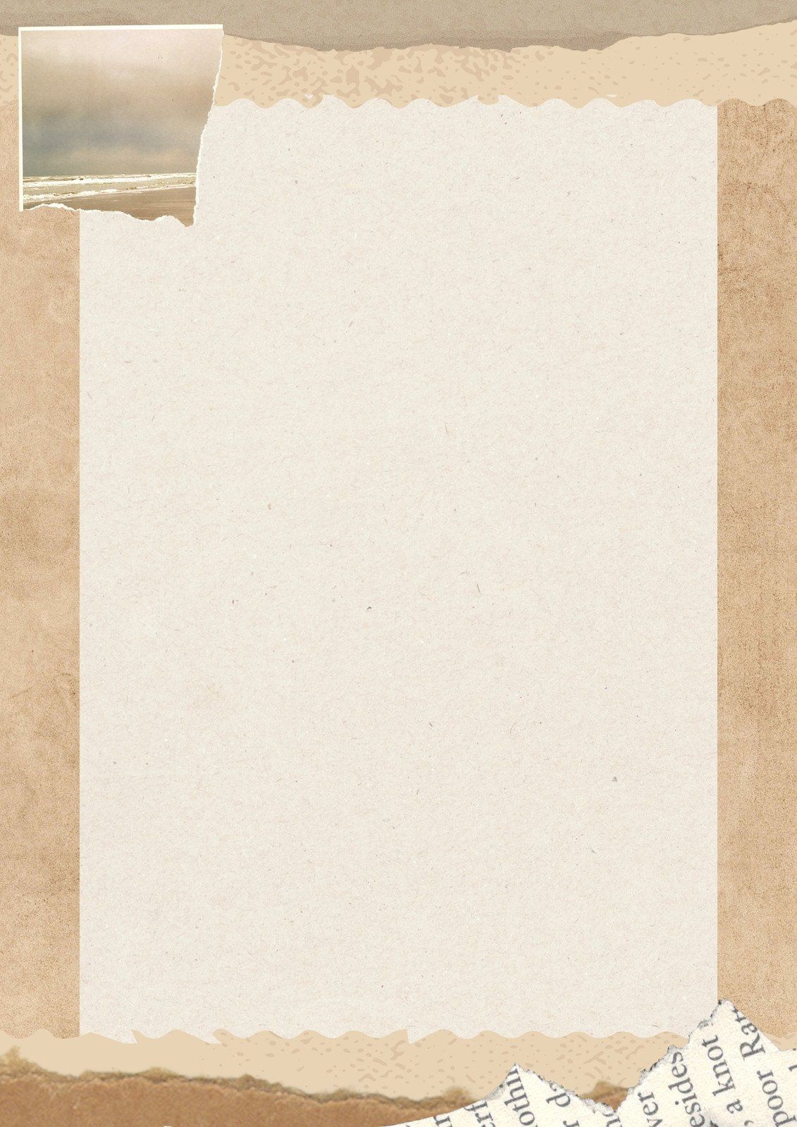 Papierrahmen, Vintage, Beige, Scrapbooking, Full HD, iPad-Hintergrundbild