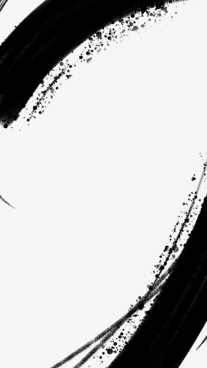 Pinselstrich, Schwarze Farbe, Kreis, Minimalismus, Weißer Hintergrund, Sperrbildschirm fürs iPhone