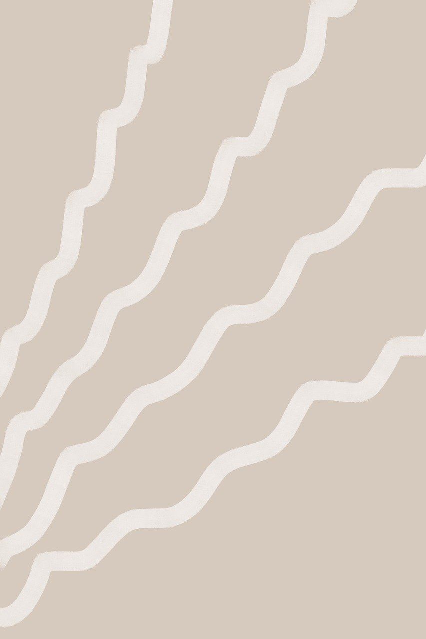 Wellenlinien, Boho, Beige, Minimalismus, Muster, Hochformat, Hintergrundbild fürs Smartphone