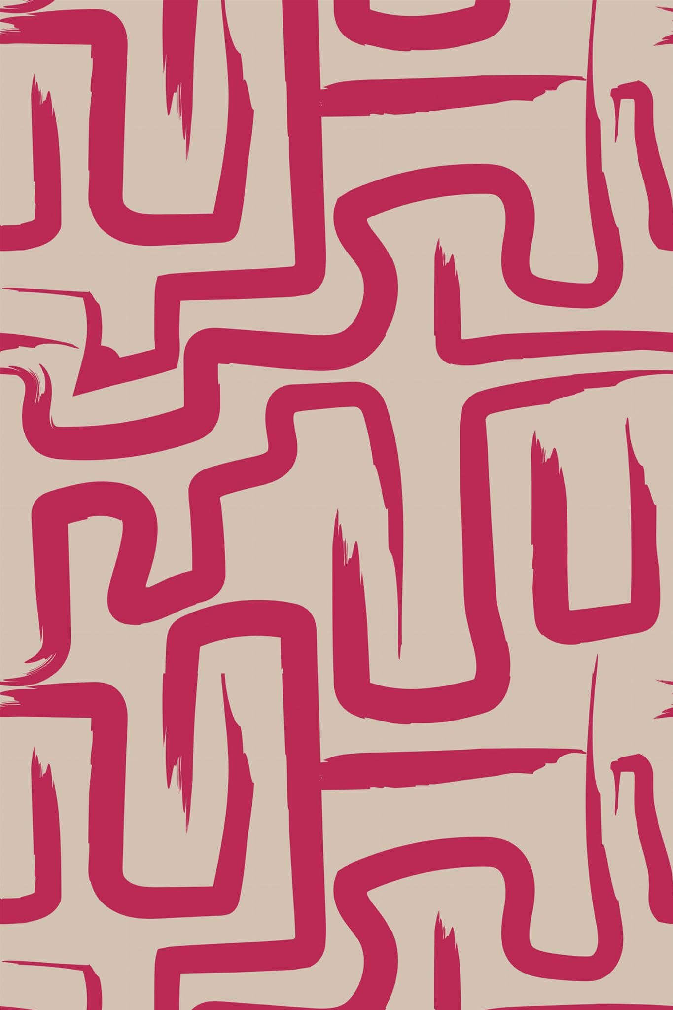 Muster, Pinselstriche, Pink, Beige, Labyrinth-Muster, Full HD, Handy-Hintergrund im Hochformat