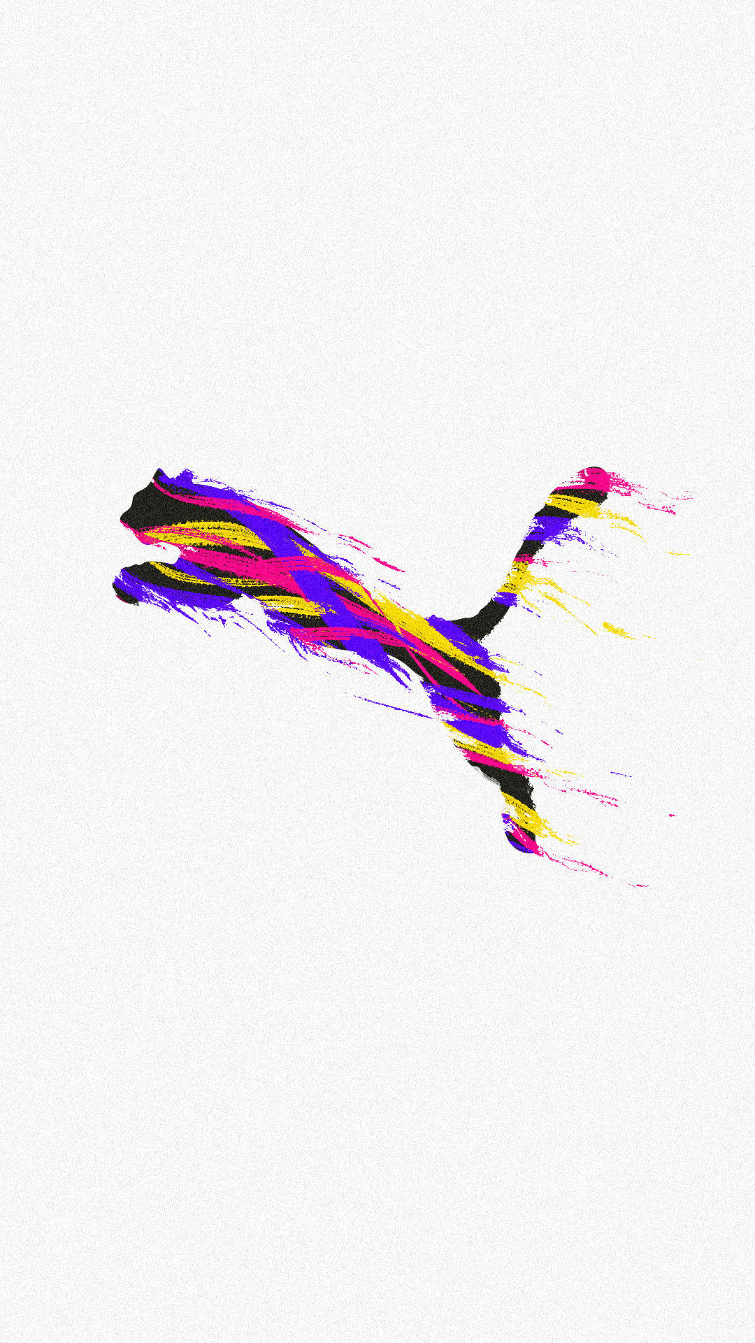 Puma, Logo, Bunte Pinselstriche, Weißer Hintergrund, Full HD, Sperrbildschirm fürs iPhone