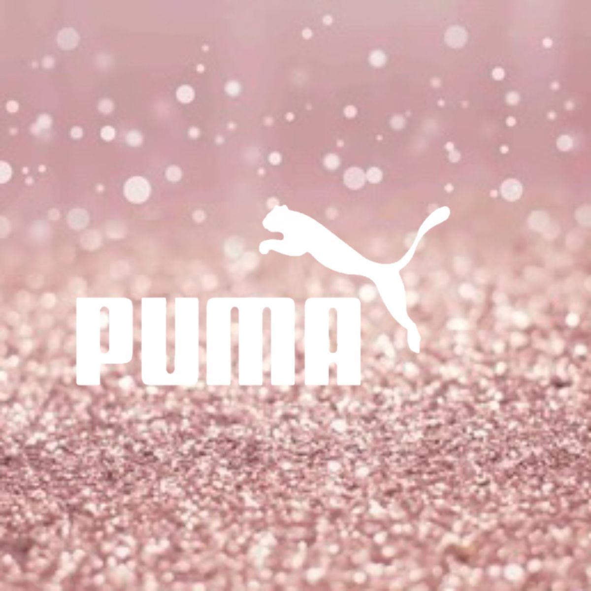Puma, Logo, Roségold, Glitzer, Bokeh, Hintergrundbild für iPad und Tablet