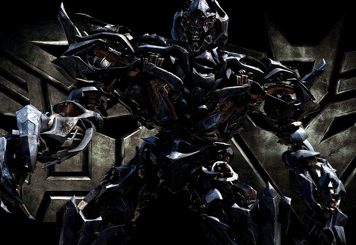 Megatron, Transformers – Die Rache, Decepticon-Logo, Dunkel, Roboter, Hintergrund