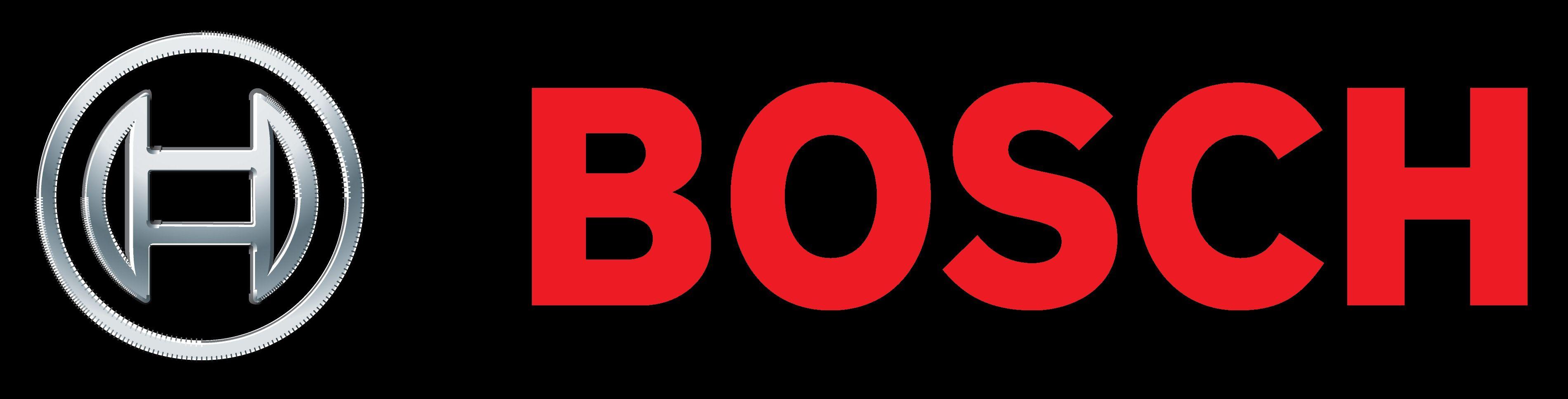 Bosch, Logo, Schwarzer Hintergrund, Rote Schrift, HD Wallpaper
