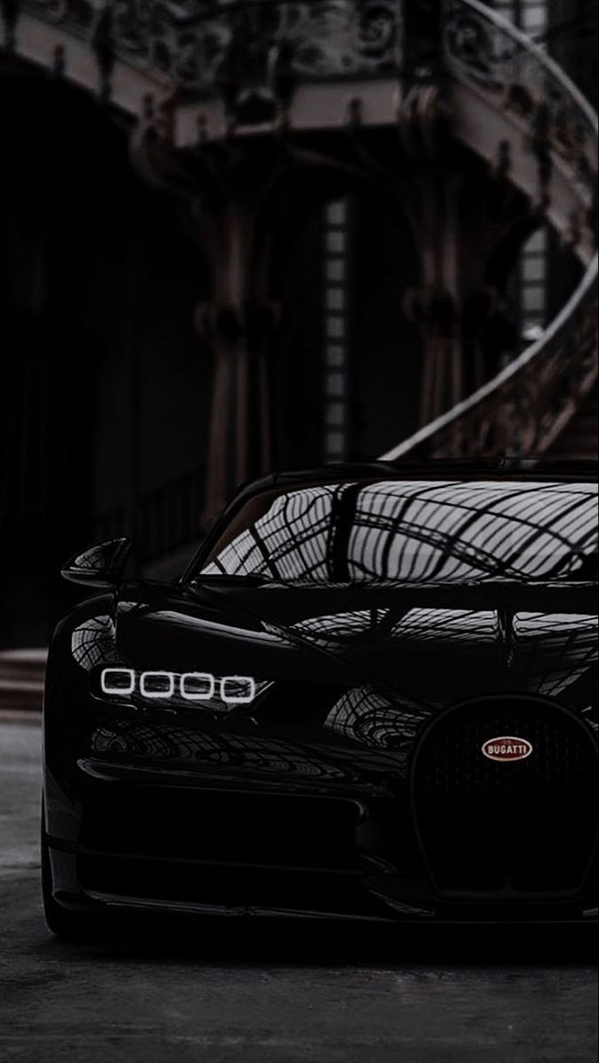 Bugatti Chiron, Schwarzes Auto, Dunkle Töne, Architektur, Nahaufnahme, Sperrbildschirm fürs iPhone