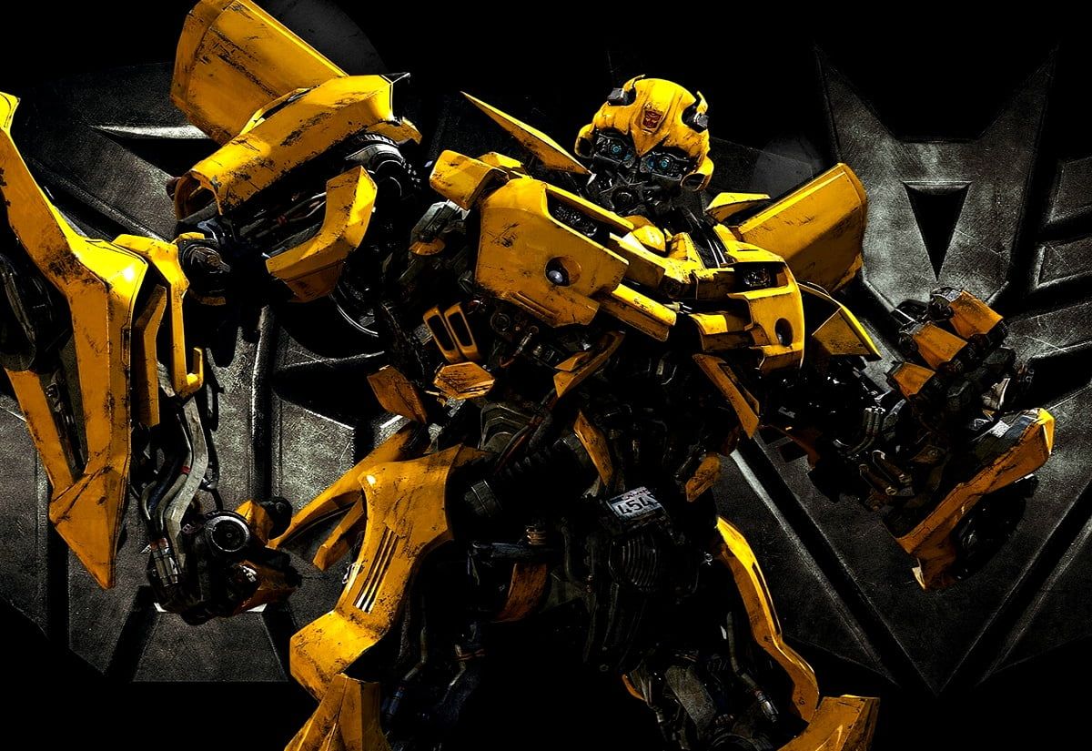 Bumblebee, Transformers, Gelb, Roboter, Dunkler Hintergrund, Wallpaper