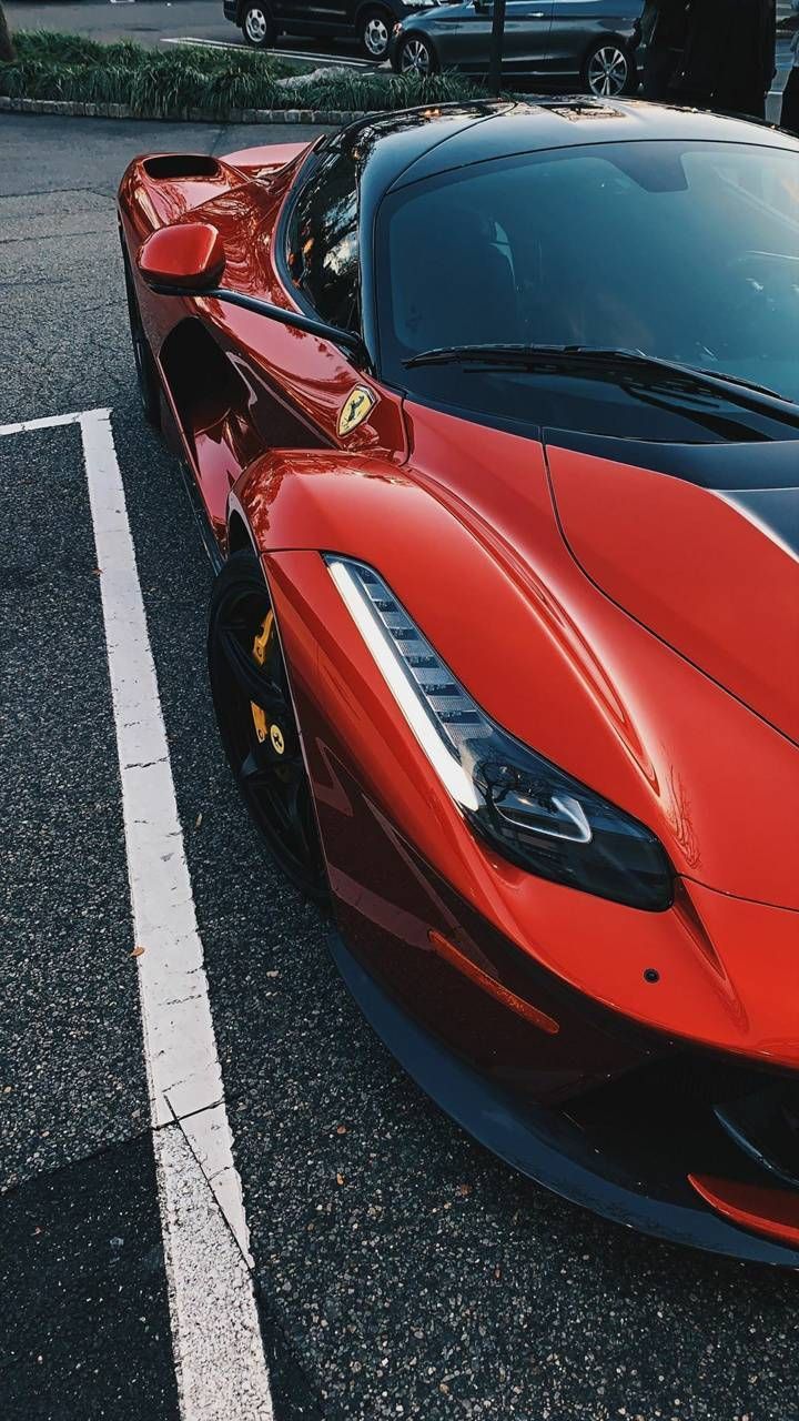 Ferrari LaFerrari, Rot, Nahaufnahme, Asphalt, HD, Hintergrundbild fürs Handy