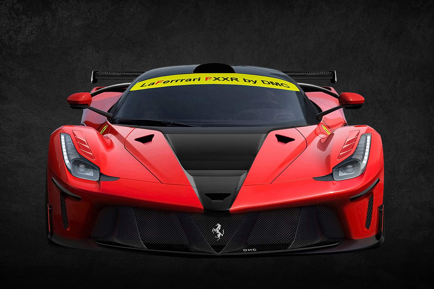 Ferrari LaFerrari, Tuning, Ferrari-Logo, Frontansicht, Dunkel, HD, Windows-Hintergrundbild
