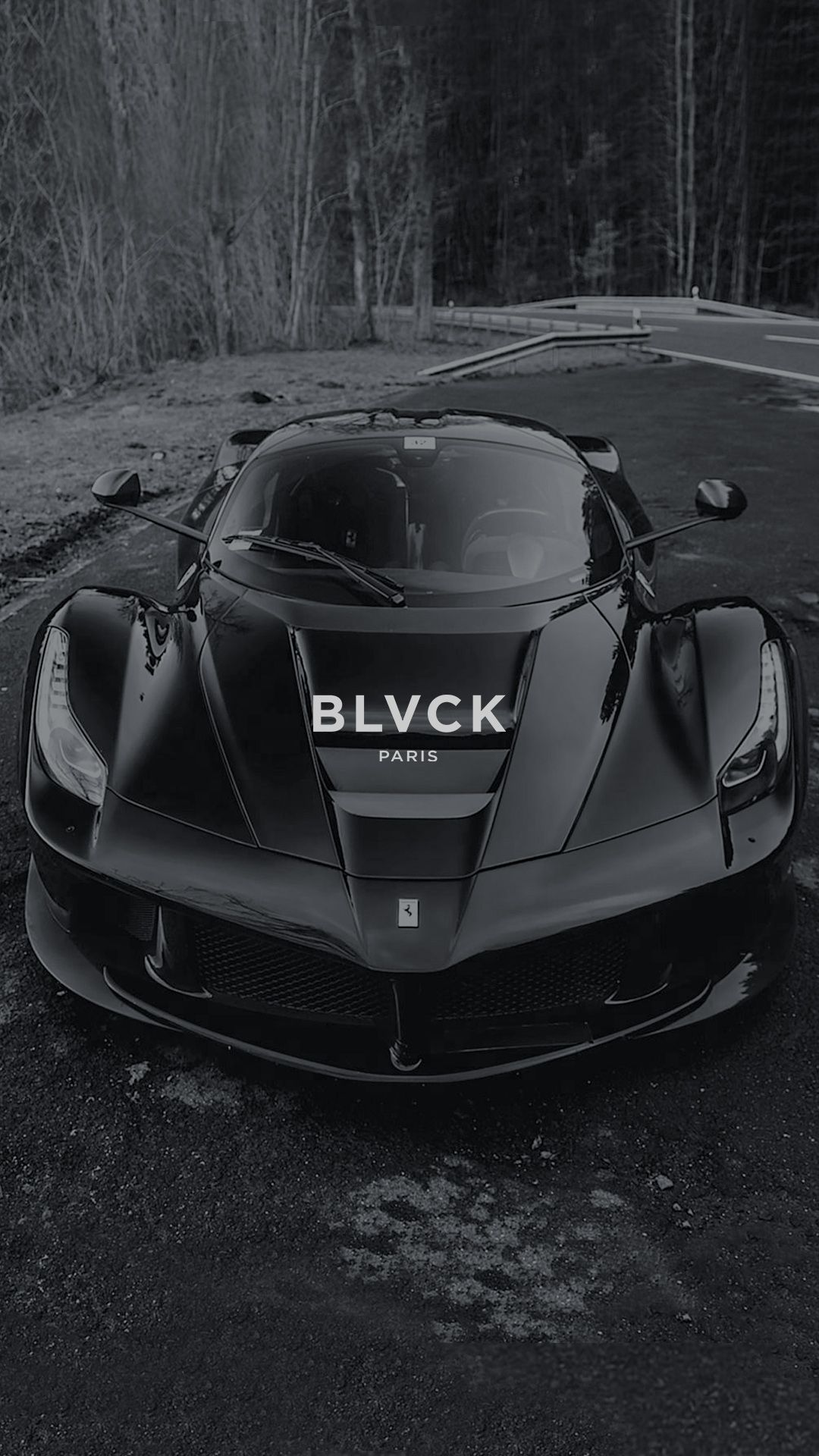 Ferrari LaFerrari, Blvck, Schwarz, Schwarz-Weiß, Frontansicht, 1080x1920, Handy-Hintergrund
