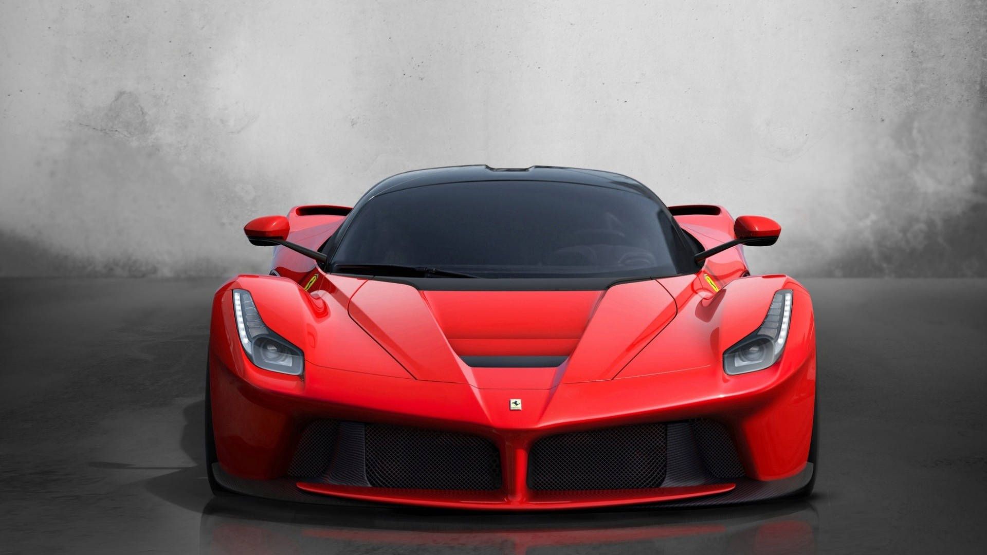 Ferrari LaFerrari, Frontansicht, Rot, Studio, Supersportwagen, 1920x1080, PC-Hintergrundbild