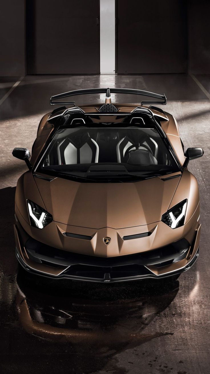 Lamborghini Aventador Roadster, Bronze, Frontansicht, Dunkel, Offen, HD, iPhone-Hintergrundbild