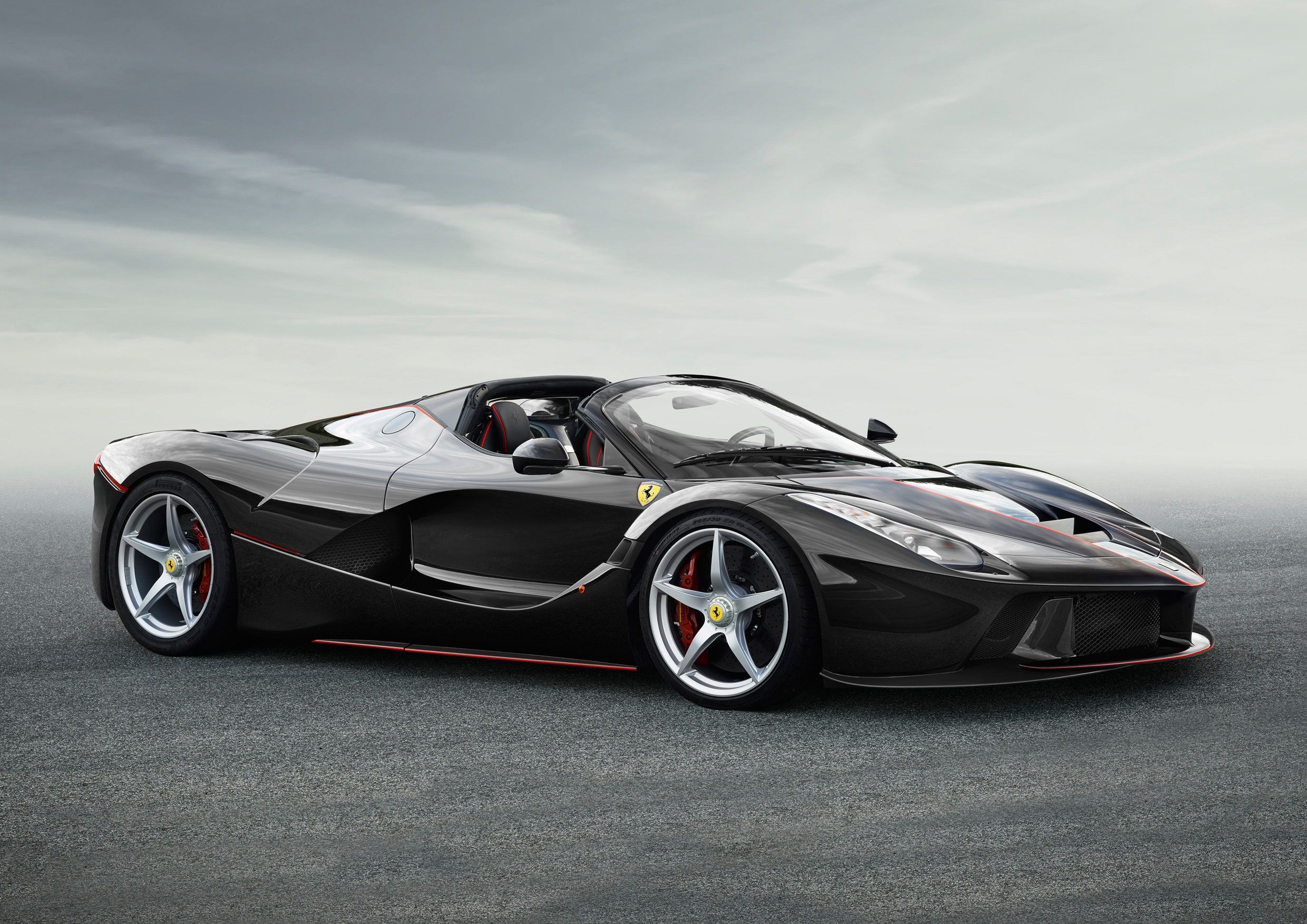 LaFerrari Aperta, Ferrari, Schwarz, Roadster, Hypercar, Full HD, Desktop-Hintergrund für Windows