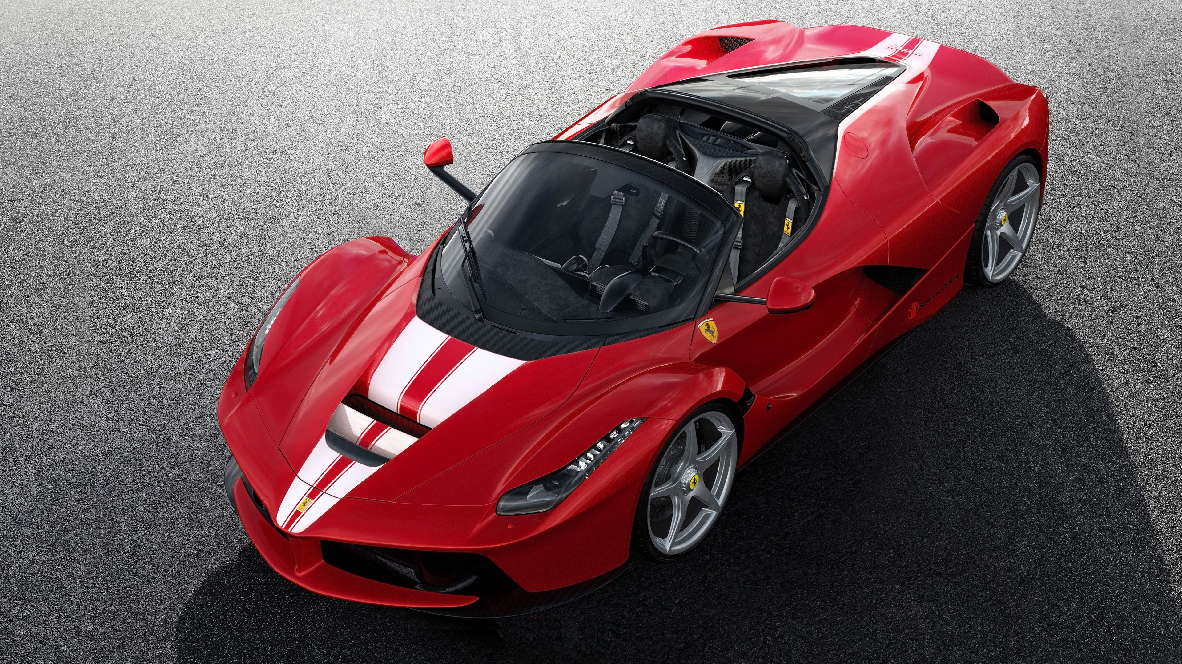 LaFerrari Aperta, Ferrari, Rennstreifen, Vogelperspektive, Rot, 4K-Hintergrundbild für PC