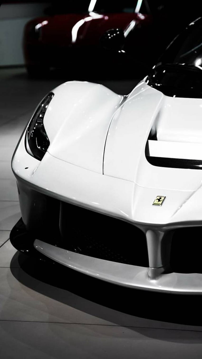 Ferrari LaFerrari, Weiß, Nahaufnahme, Front, Detail, Hochformat, Hintergrundbild fürs Smartphone