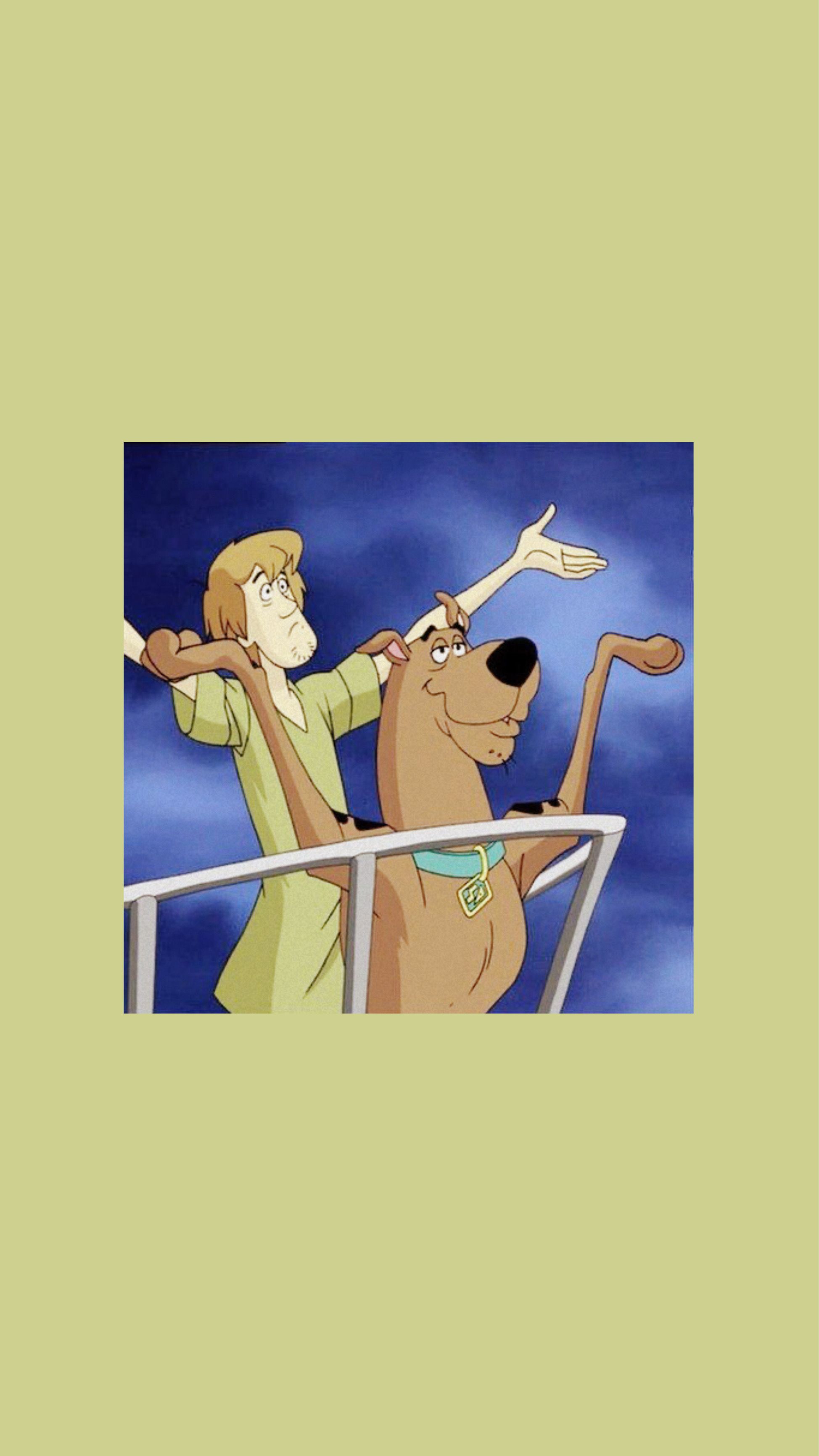 Scooby-Doo, Shaggy, Mintgrüner Hintergrund, Minimalismus, Zeichentrick, Sperrbildschirm fürs iPhone