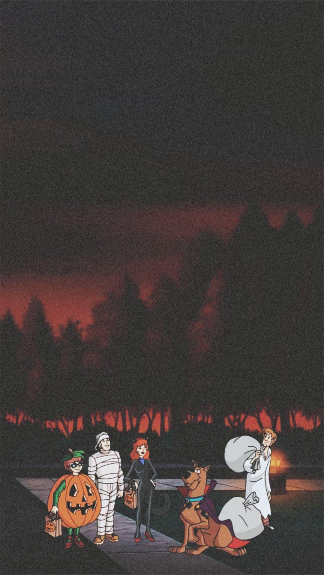 Scooby-Doo, Mystery Inc., Dunkler Wald, Nacht, Unheimlich, Full HD, Handy-Hintergrund