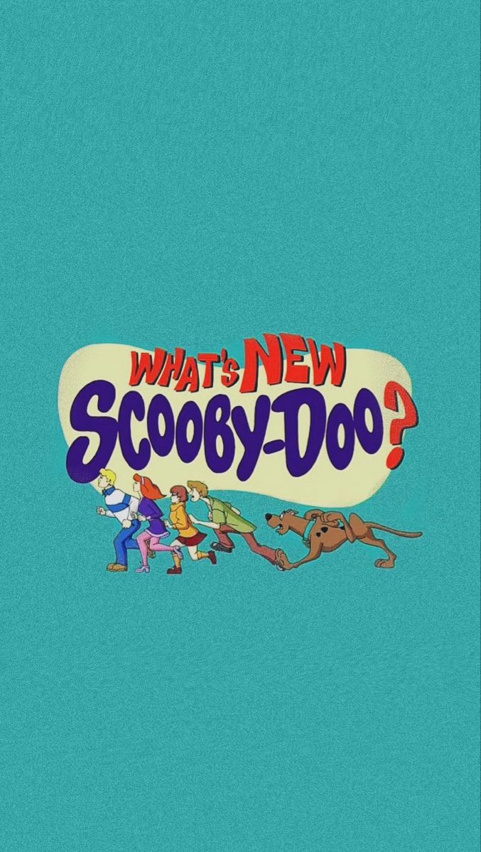 What's New, Scooby-Doo?, Scooby-Doo, Logo, Türkiser Hintergrund, Sperrbildschirm fürs iPhone