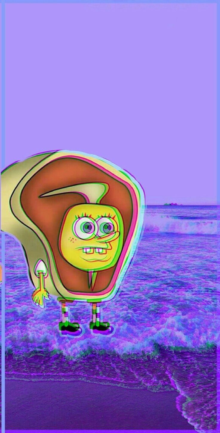 SpongeBob Schwammkopf, Kostüm, Lila, Ästhetik, Hintergrundbild für iPhone und Android