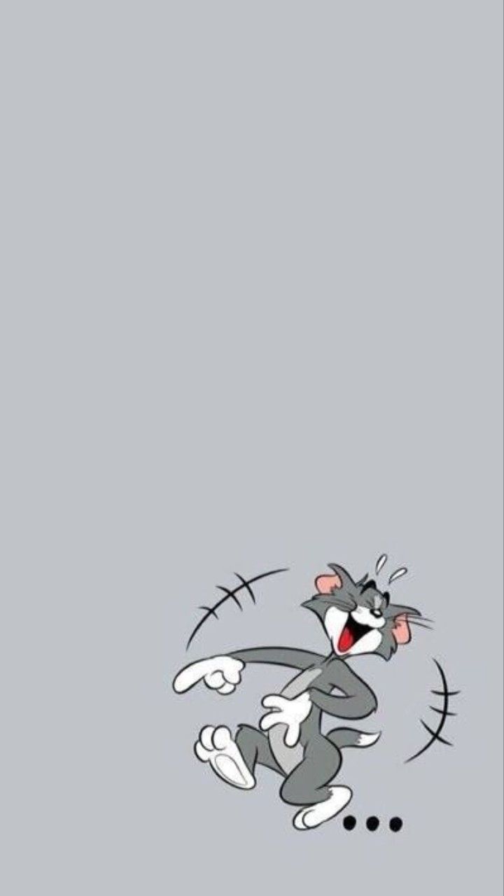 Katze, Zeichentrick, Grauer Hintergrund, Minimalistisch, Sperrbildschirm fürs iPhone