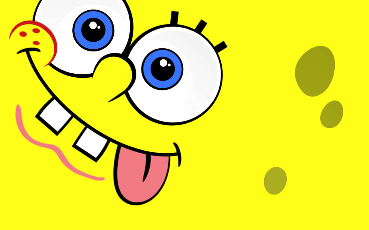 SpongeBob Schwammkopf, Gesicht, Nahaufnahme, Zunge, Gelb, HD, Desktop-Hintergrund