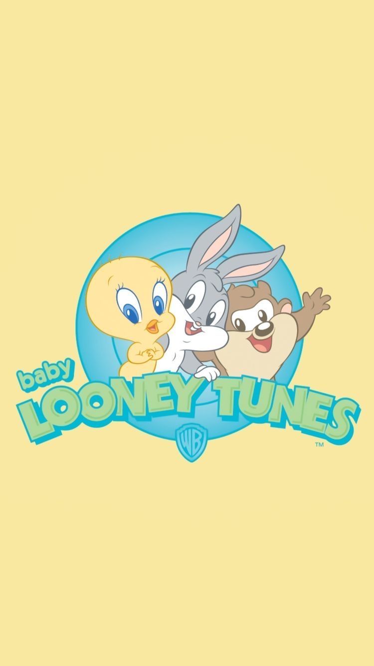 Baby Looney Tunes, Tweety, Bugs Bunny, Logo, Pastellgelb, HD, iPhone-Hintergrundbild