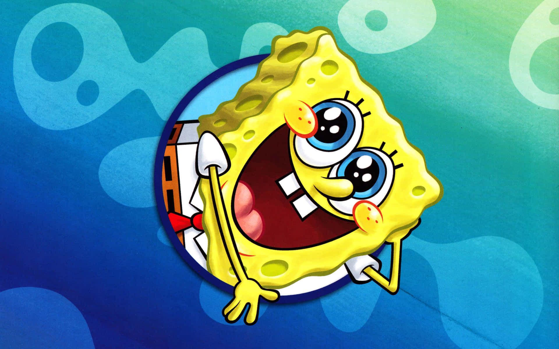 SpongeBob Schwammkopf, Lachen, Blau, Cartoon, 16:10, Full-HD-Hintergrundbild für den Desktop