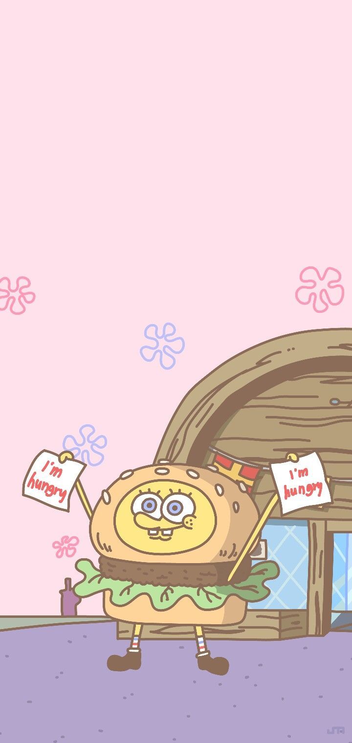 Krosse Krabbe, SpongeBob Schwammkopf, Rosa, Pastell, HD, Sperrbildschirm fürs iPhone