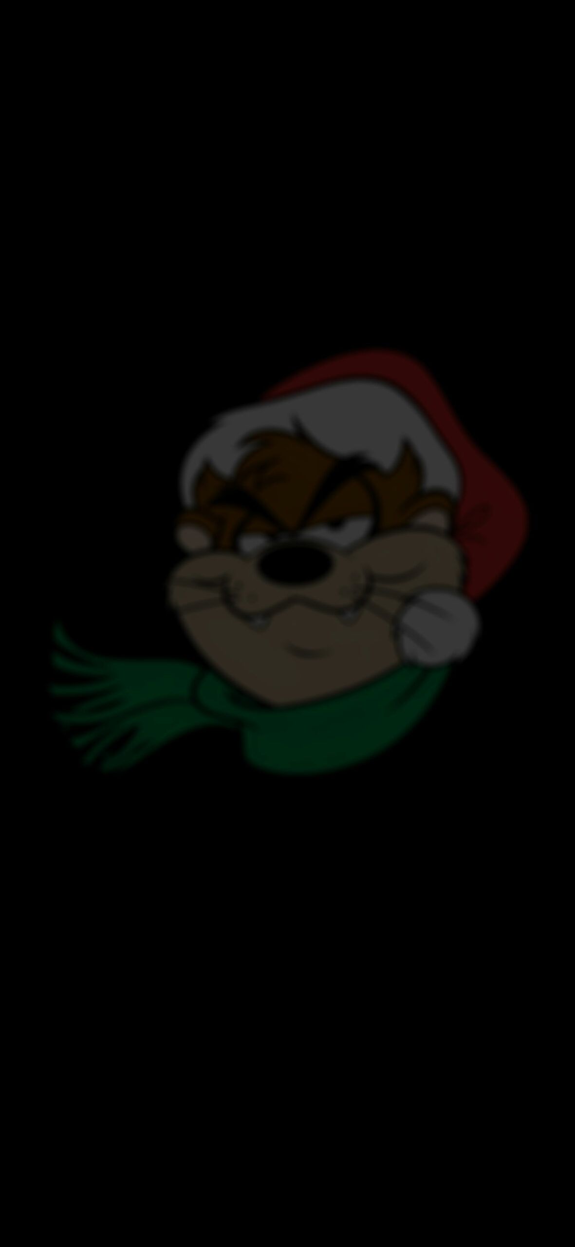 Taz, Weihnachtsmütze, Schwarzer Hintergrund, Dunkel, Full HD, Sperrbildschirm fürs iPhone