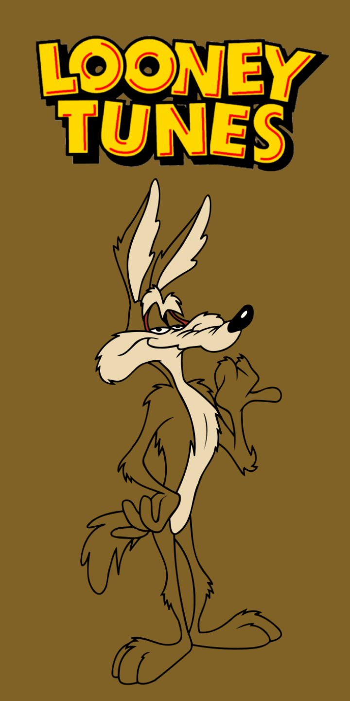 Wile E. Coyote, Looney Tunes, Logo, Braun, Zeichentrick, HD, Handy-Hintergrund