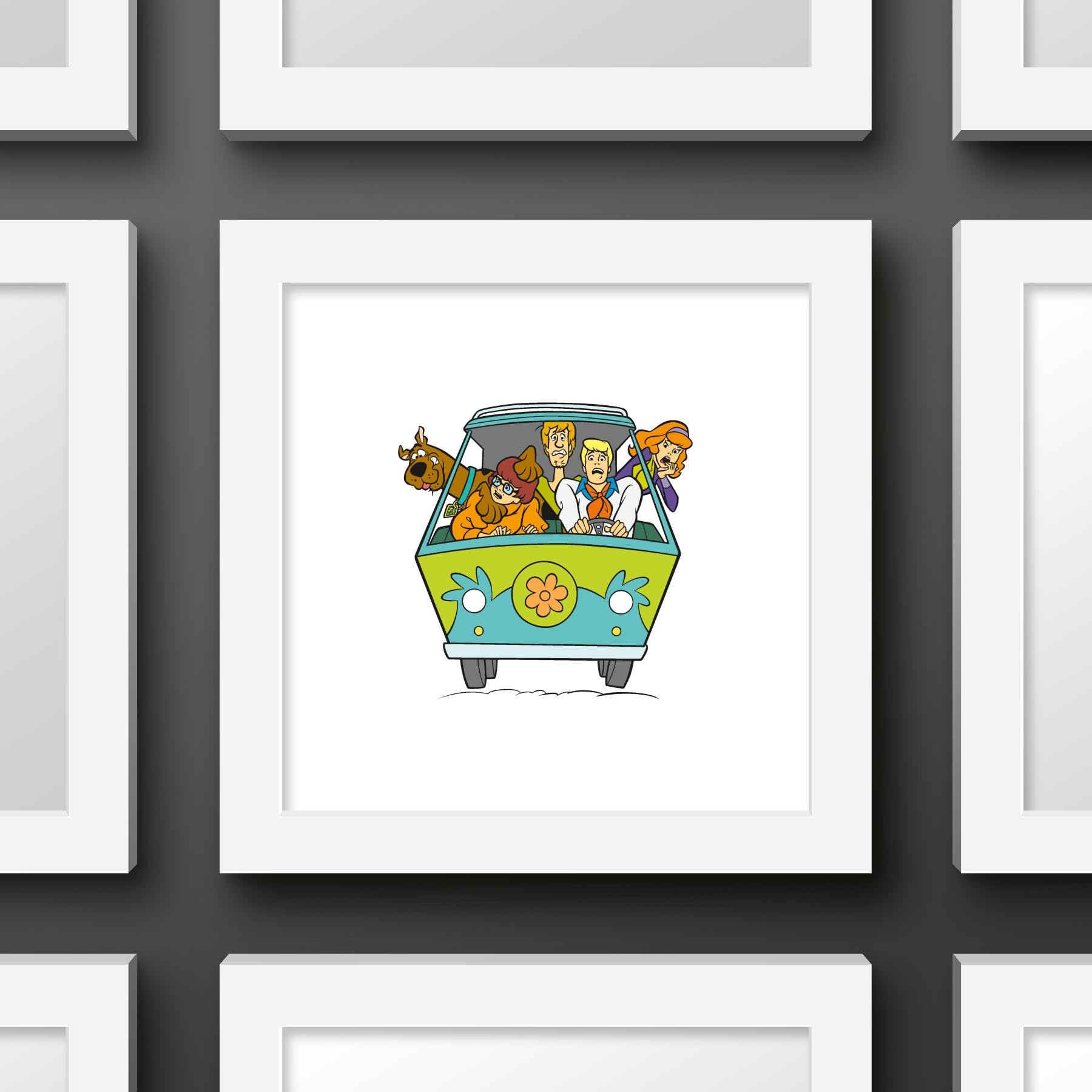 Mystery Machine, Scooby-Doo, Mystery Inc., Bilderrahmen, Minimalismus, Hintergrundbild fürs iPad
