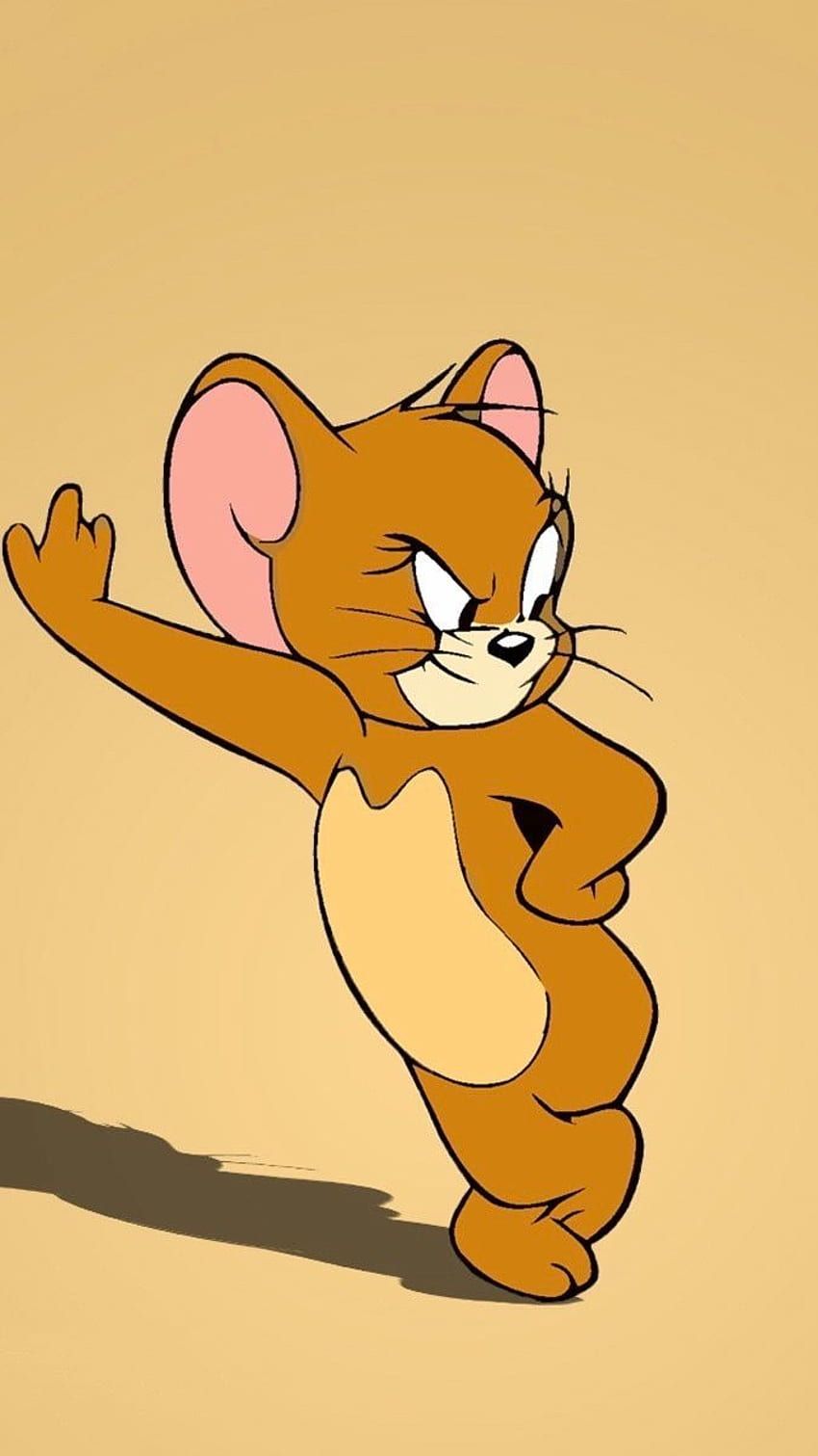 Jerry, Tom und Jerry, Maus, Beiger Hintergrund, Zeichentrick, Sperrbildschirm fürs iPhone