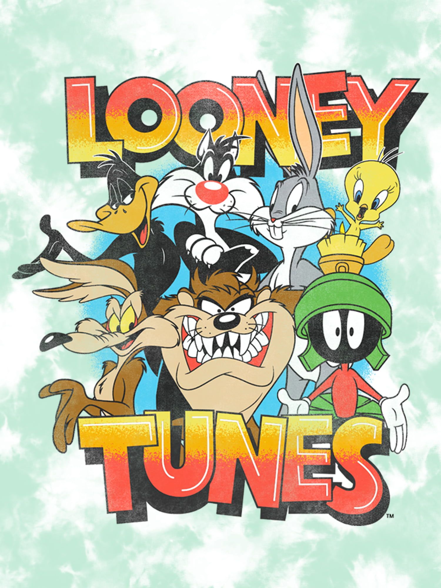 Looney Tunes, Logo, Taz, Sylvester, Marvin der Marsianer, Wile E. Coyote, Tweety, Tablet-Hintergrund