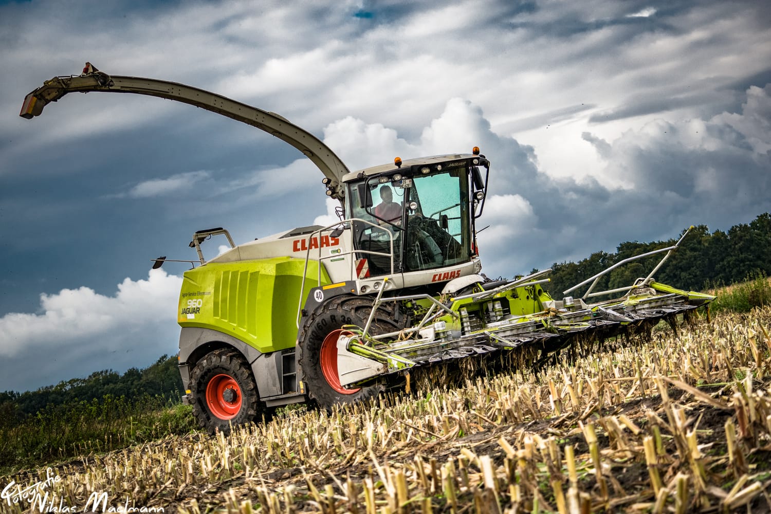 Claas Jaguar, Claas, Feldhäcksler, Maisernte, Wolken, HD, Hintergrundbild für den PC