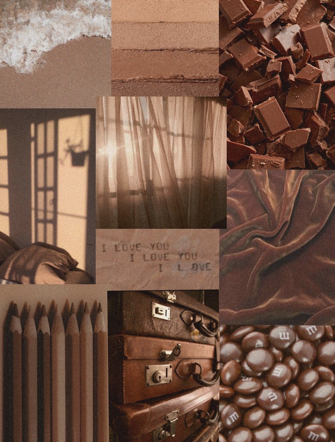 Collage, Schokolade, Kaffeebohnen, Dunkelbraun, Full HD, Hintergrundbild fürs Tablet