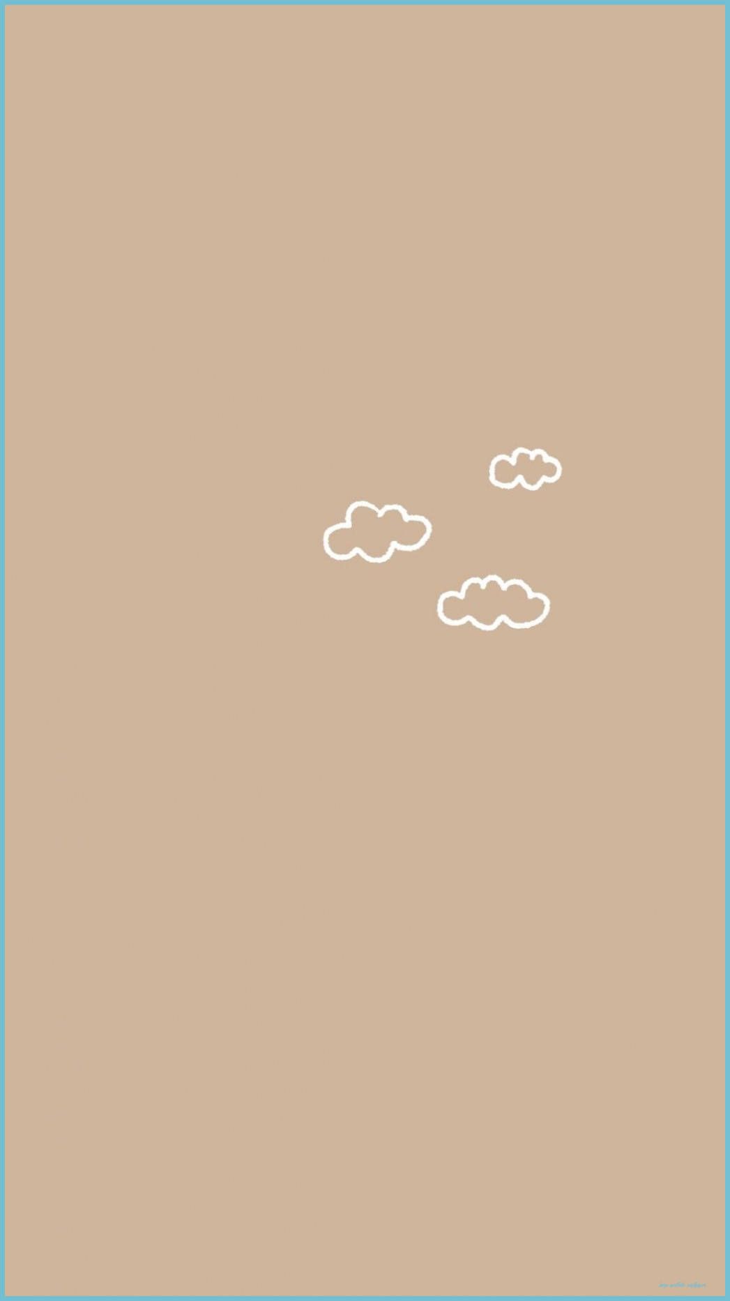Wolken, Linienzeichnung, Beige, Minimalistisch, HD, Handy-Hintergrund im Hochformat