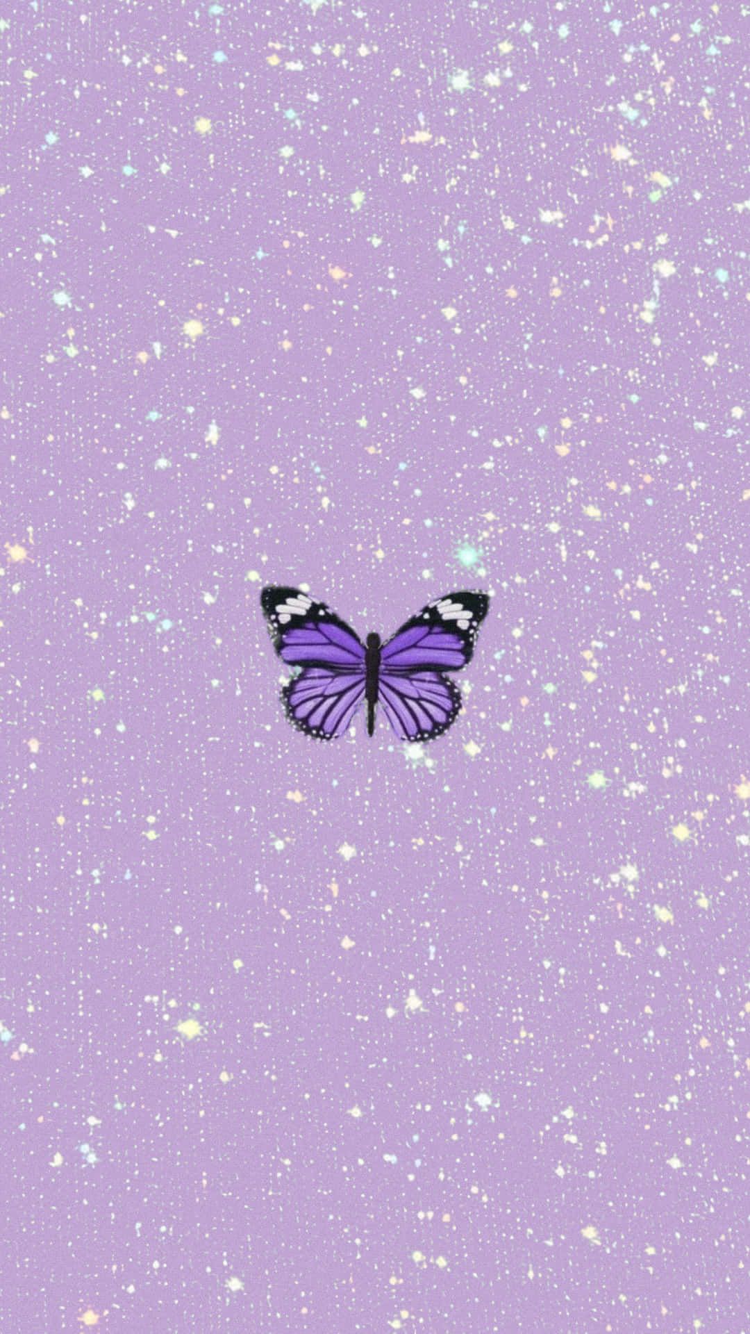 Schmetterling, Glitzer, Lavendel, Minimalismus, Full HD, Sperrbildschirm fürs iPhone