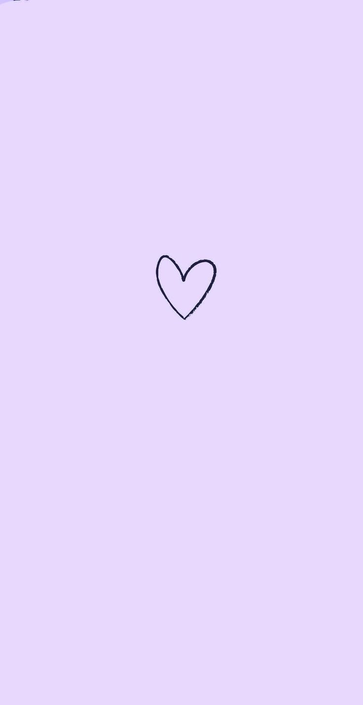 Herz, Lineart, Minimalismus, Flieder, Hintergrundbild für iPhone und Android