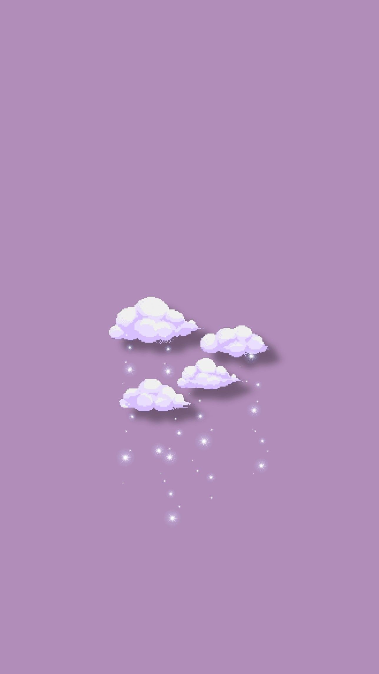 Wolken, Regen, Minimalismus, Mauve, Full HD, Handy-Hintergrund im Hochformat