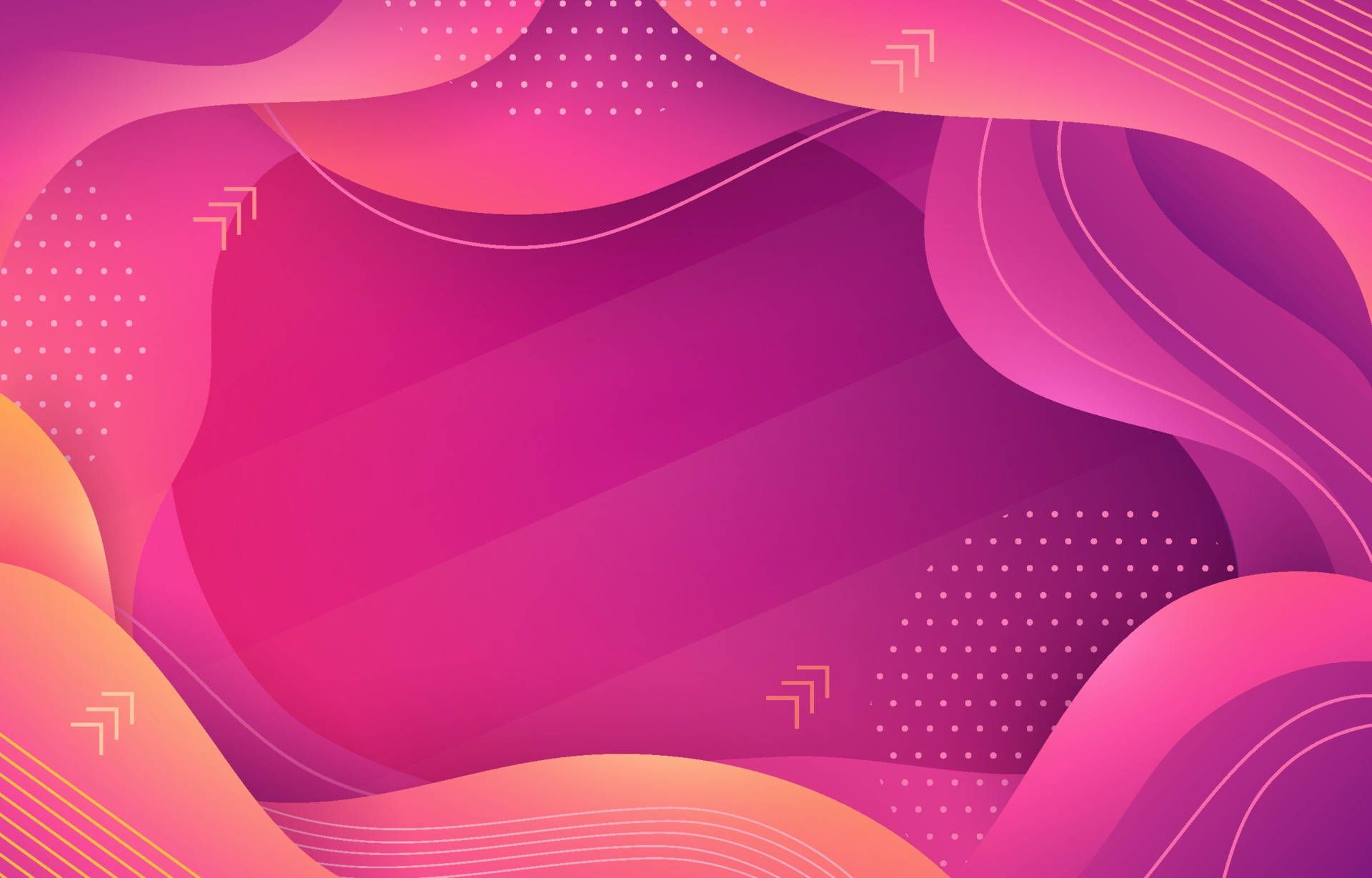 Abstrakte Wellen, Farbverlauf, Pink, Orange, Papierschnitt-Stil, Full HD, Desktop-Hintergrund